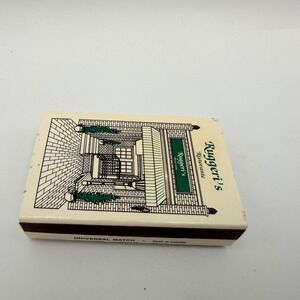 Vintage Ruggeri's Ristorante Dallas Texas Matchbox Universal Match Purple Tips